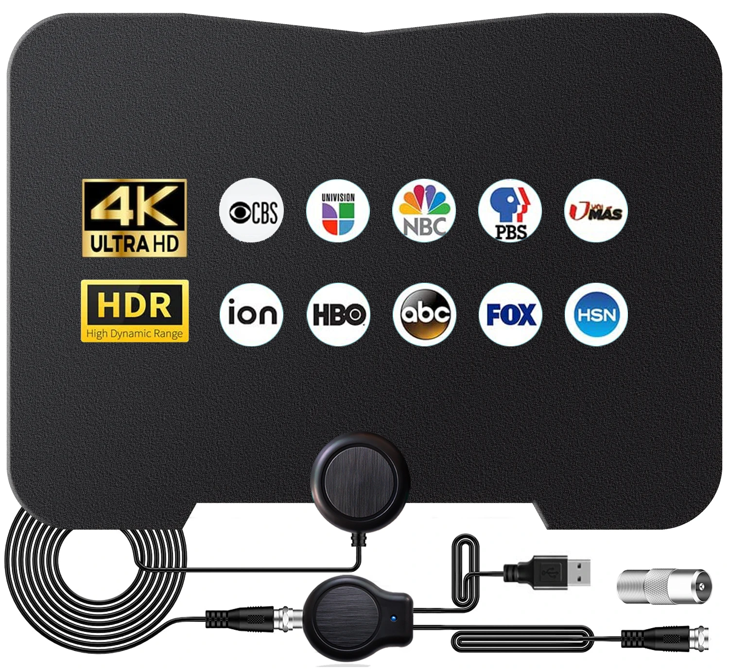 4K High Gain HD TV DTV Box Digital TV Antenna EU Plug 5000 Miles Booster Active Indoor Aerial HD Flat Design