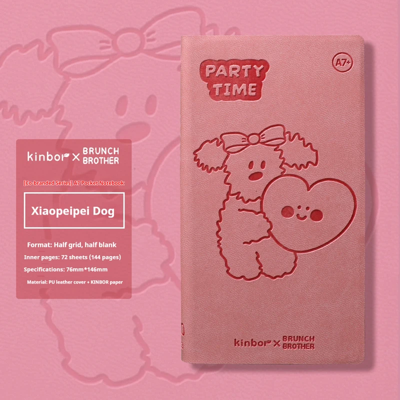 Libreta de Cuentas Kinbor Serie BB A7, Cuaderno Estético de Alta Calidad, Mini Diario Rayado para Diario Personal, Scrapbooking y Material Escolar