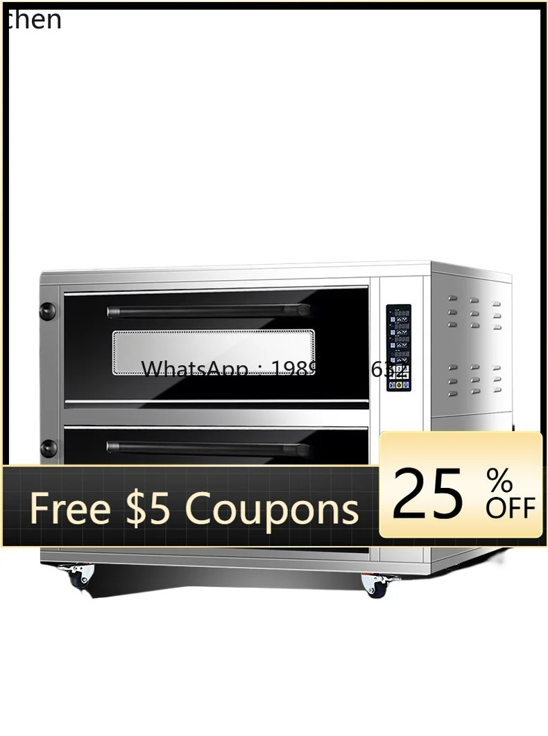 

ZZ ZML Commercial Oven with Steam Spray Baking Two Layer Four Plate Open Furnace