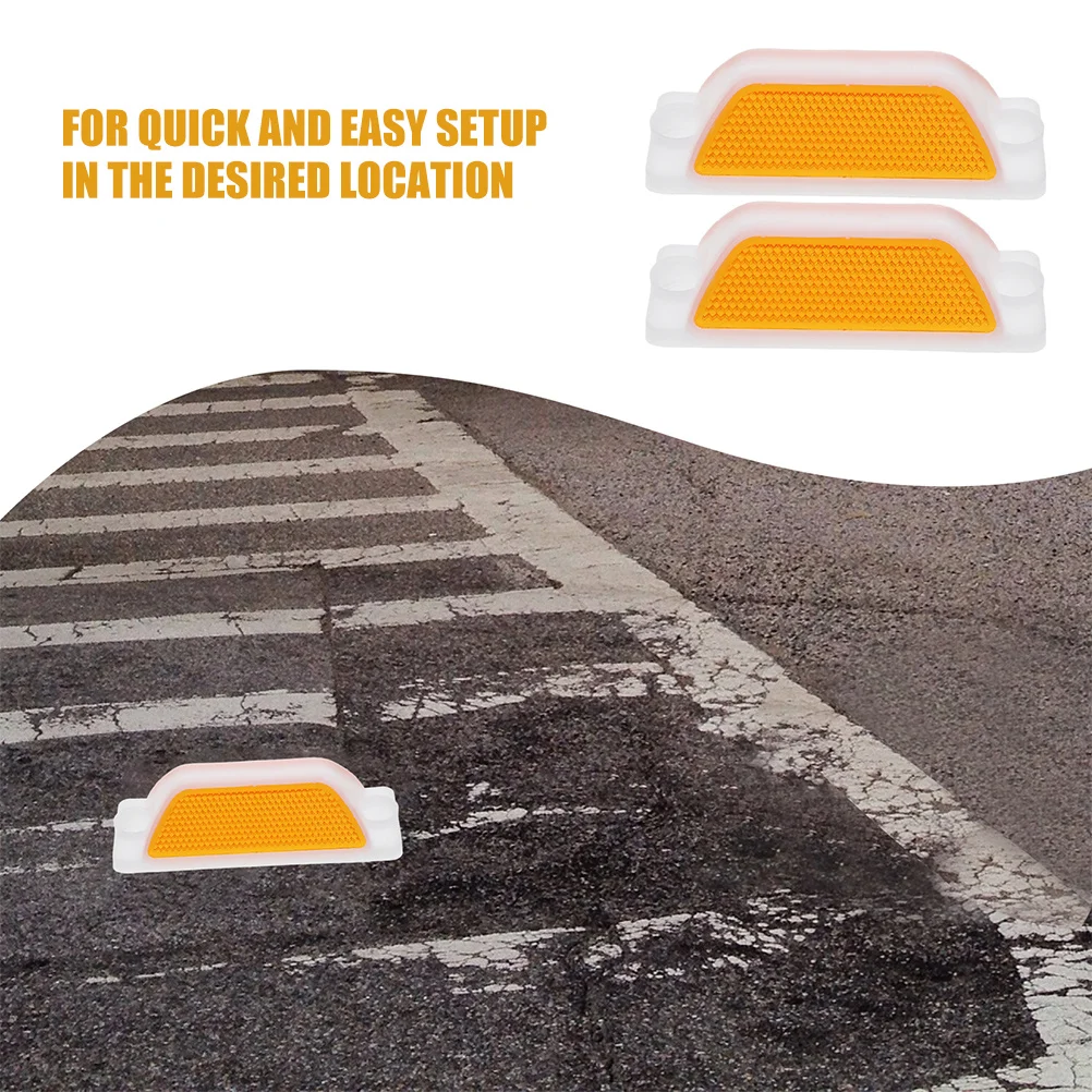 แผ่นสะท้อนแสงสำหรับทางรถวิ่ง 3 ชิ้น สำหรับโรงรถ ทางเข้าออก งานหนัก สำหรับทางหลวง สวน ถนน ป้ายสัญลักษณ์ความปลอดภัยจราจร