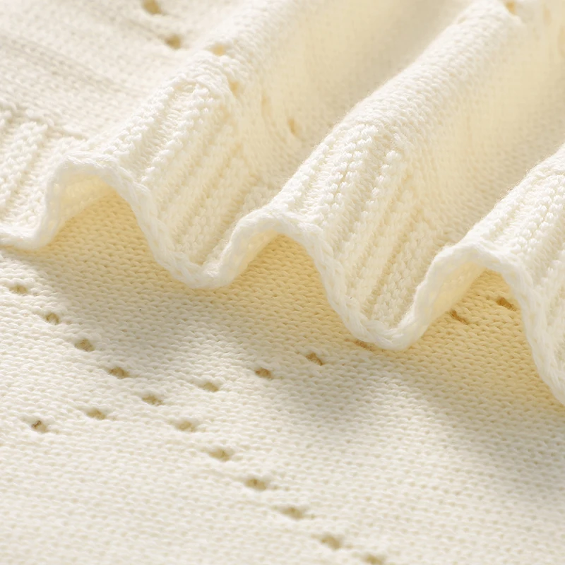 90*70 سنتيمتر القطن عربة طفل البطانيات قماط التفاف تنفس خفيفة الوزن محبوك الوليد بنين بنات السرير الخلوية تلقي الحصير #4