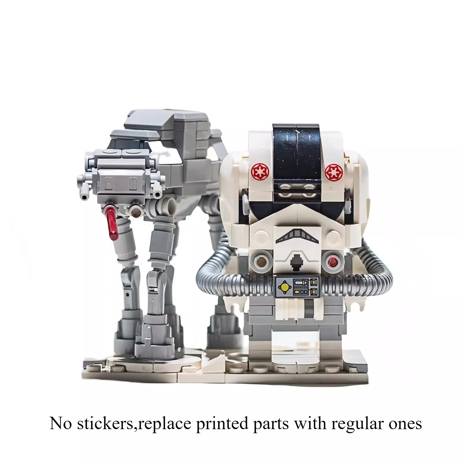 

AT-AT транспортный бронированный солдатский шлем, модель Brickheadz, детские игрушки, подарок MOC, серия космических военных фигурок, набор строительных блоков