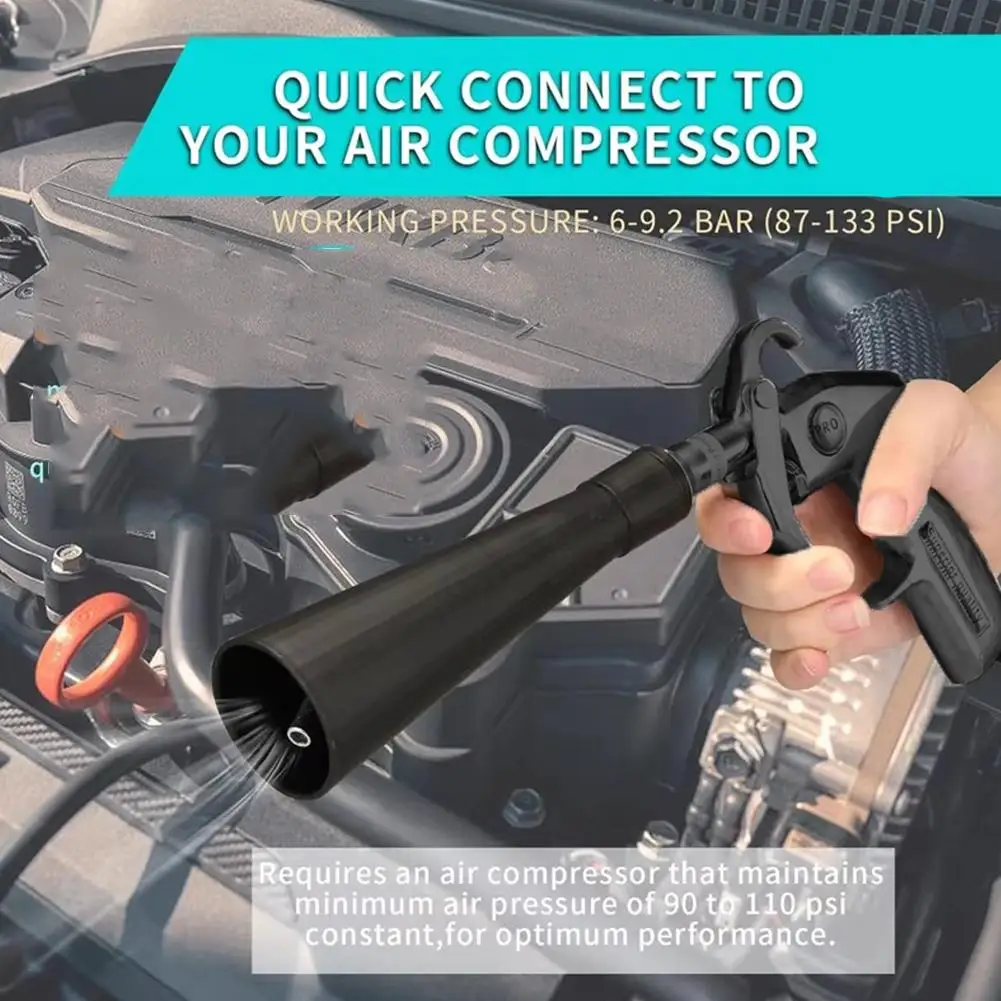 Z-014 المحمولة عالية الجودة اليابانية الفولاذ المقاوم للصدأ تحمل أنبوب غسيل جاف تهب بندقية تورنادور بندقية مع تنظيم الهواء