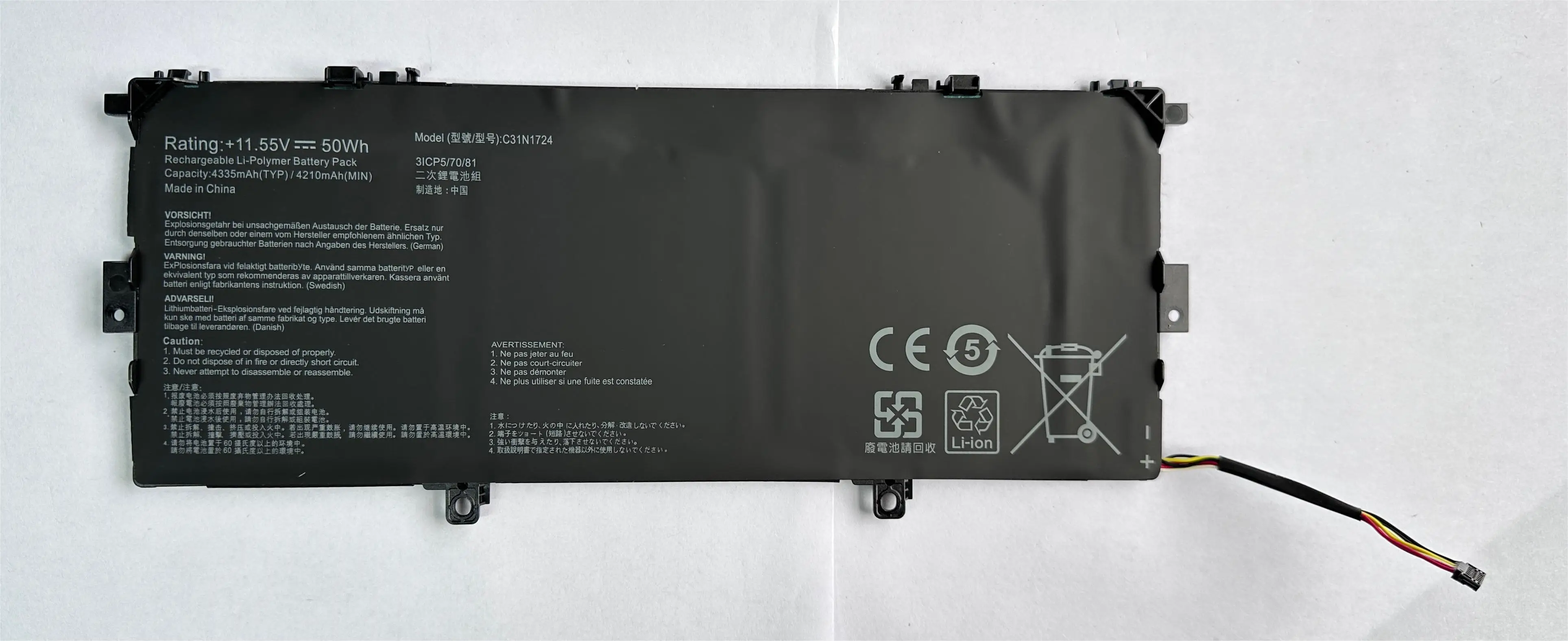 Factory direct C31N1724 Laptop Battery for ASUS ZenBook 13 UX331FA UX331FAL UX331U UX331UAL UX331UN U3100FAL