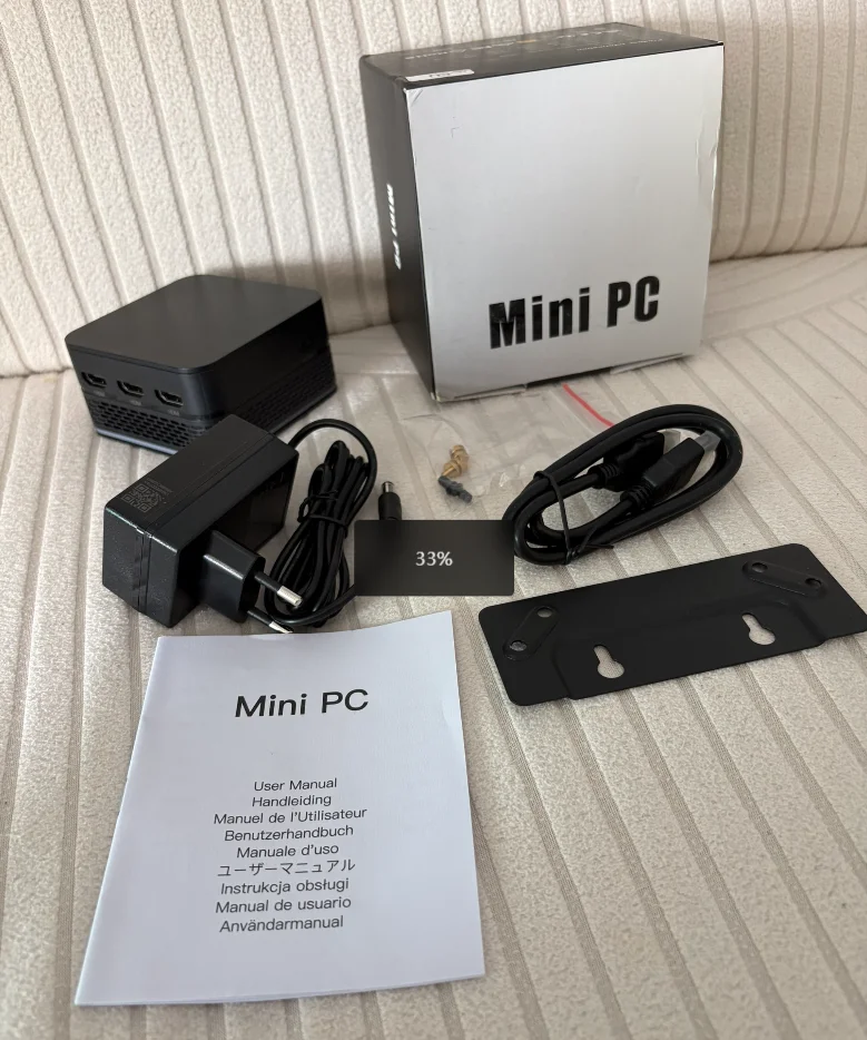 

T9 PLUS Intel Twin Lake N150 Mini Office PC WIFI 5 Win 11 pro Dual SSD DDR5 Full Featured Type-C 4K 60Hz RGB Output Handheld PC