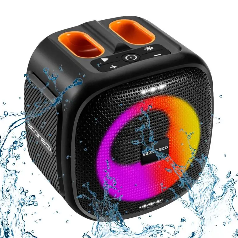 Portable RGB Speaker Shower Speaker Wireless Small Speakers Wireless Mini Pocket Size Loud Sound Support TF Card For Room Bike