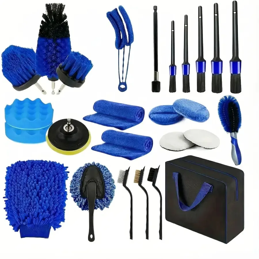 

27pcs Cleaning Brush Set Cleaning Brush Set High Quality Yellow Cleaning Brush Electric Cleaning Brush Multi-purpose Scrub Brus
