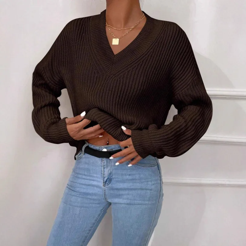 

Women's 2025 Autumn and Winter Striped Long Sleeve Fashion Sweater