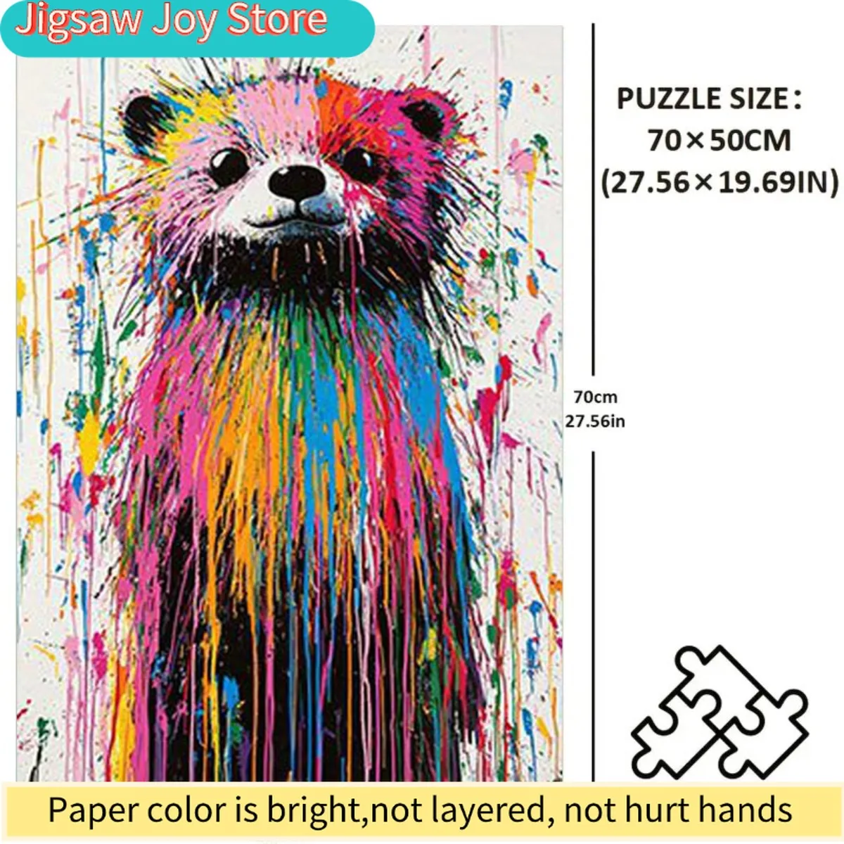 1.000 stuks Levendige Multicolor Otter Puzzle - Duurzaam Karton, Eenvoudig te Monteren, Perfect voor Volwassenen & Familie Spelavonden, Feest