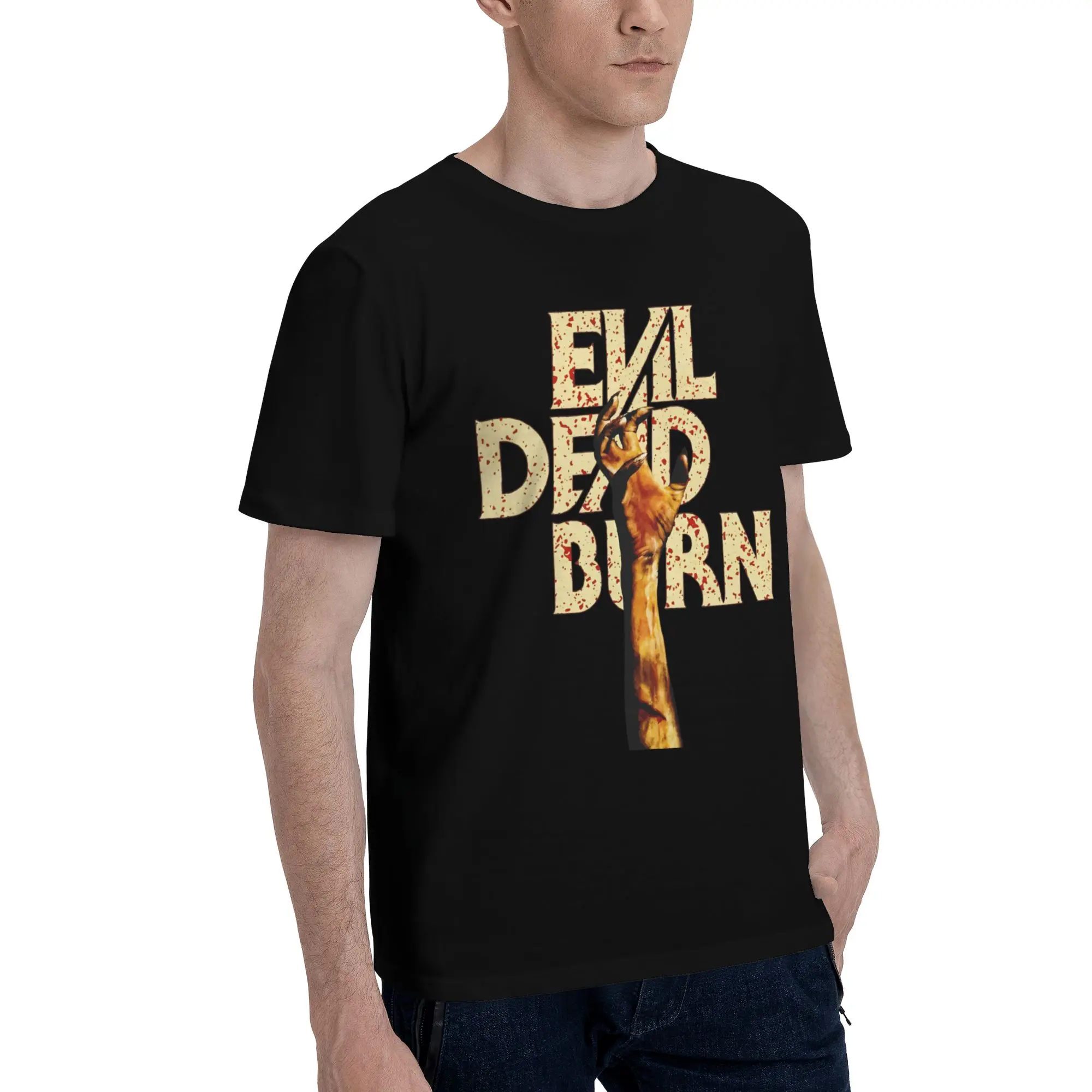 Men Women Printed Evil Dead Burn T Shirt Tee Pure Cotton  T-shirts Clothes