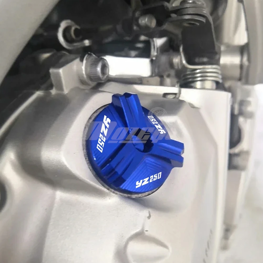 لياماها YZ250 YZ250F YZ250X YZ250FX 1999-2022 2023 2024 2025 M19 * 2.5 دراجة نارية CNC فلتر زيت الألومنيوم كوب غطاء قابس المحرك #4