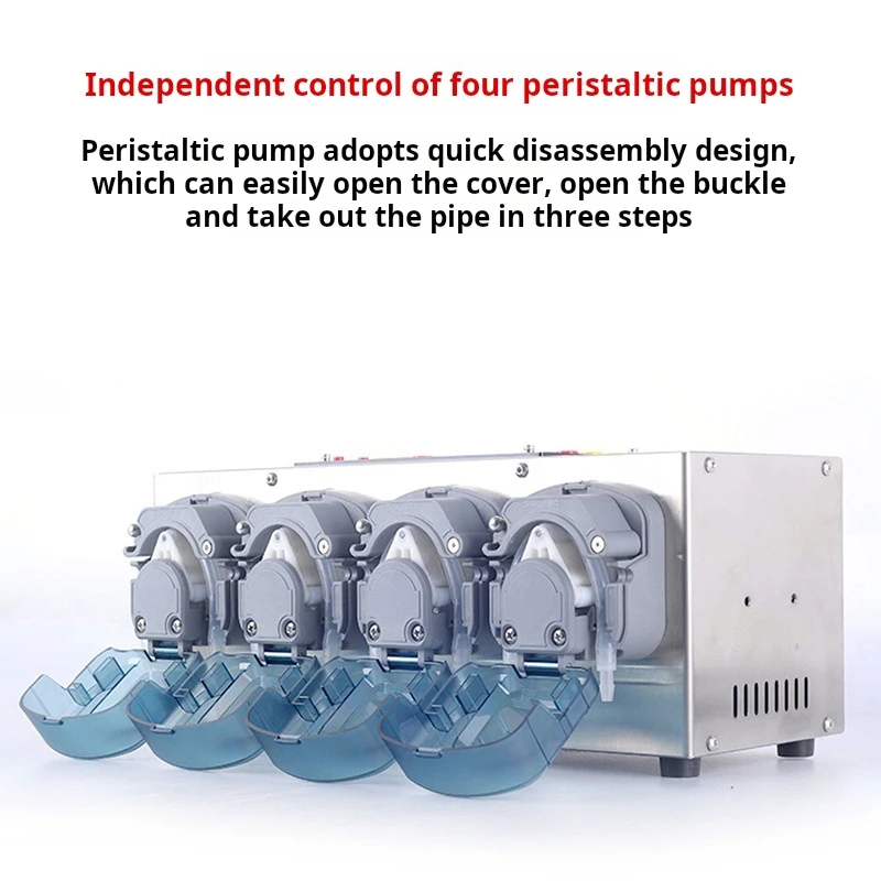 4heads Peristaltic Pump Filling Machine Fully Automatic Liquid Filler With Conveyor Perfume Essential Oil Fragrance Oil Diy-t400