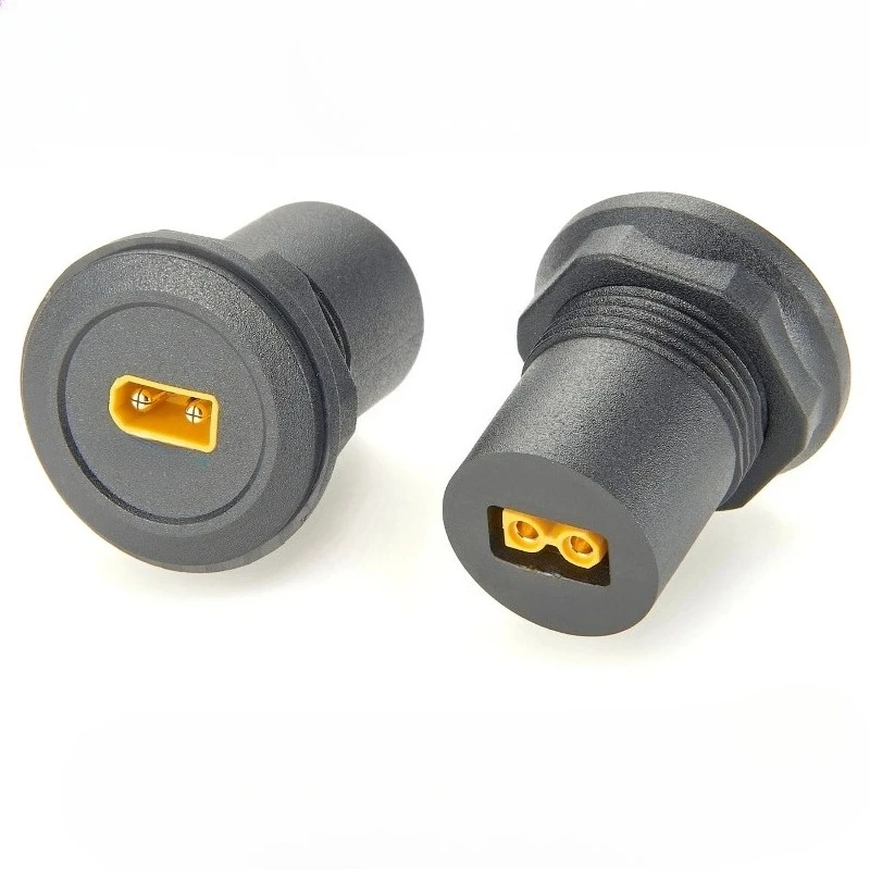 XT30 Male to Female Connector Adapter 22mm Round Panle Mount D-Type Mounting Holes Converter for RC Drone Model 10 sold