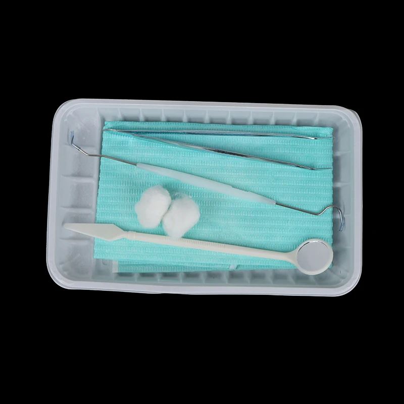 1set Medical Disposable Dental Instruments Examination Kit Mouth Mirror Tool Disposable Oral Instrument Box