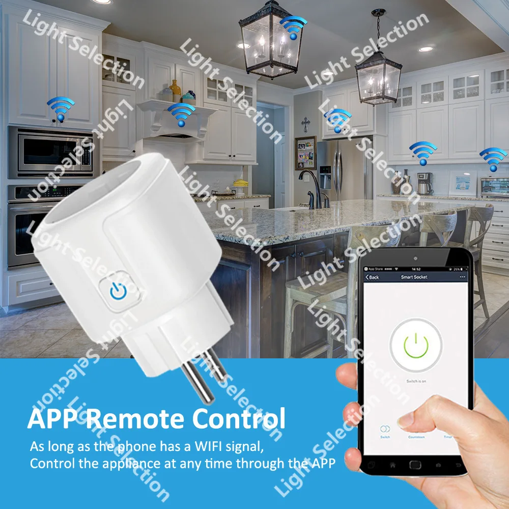 

Socket graffiti wifi smart socket app timing smart speaker voice switch mobile phone remote control