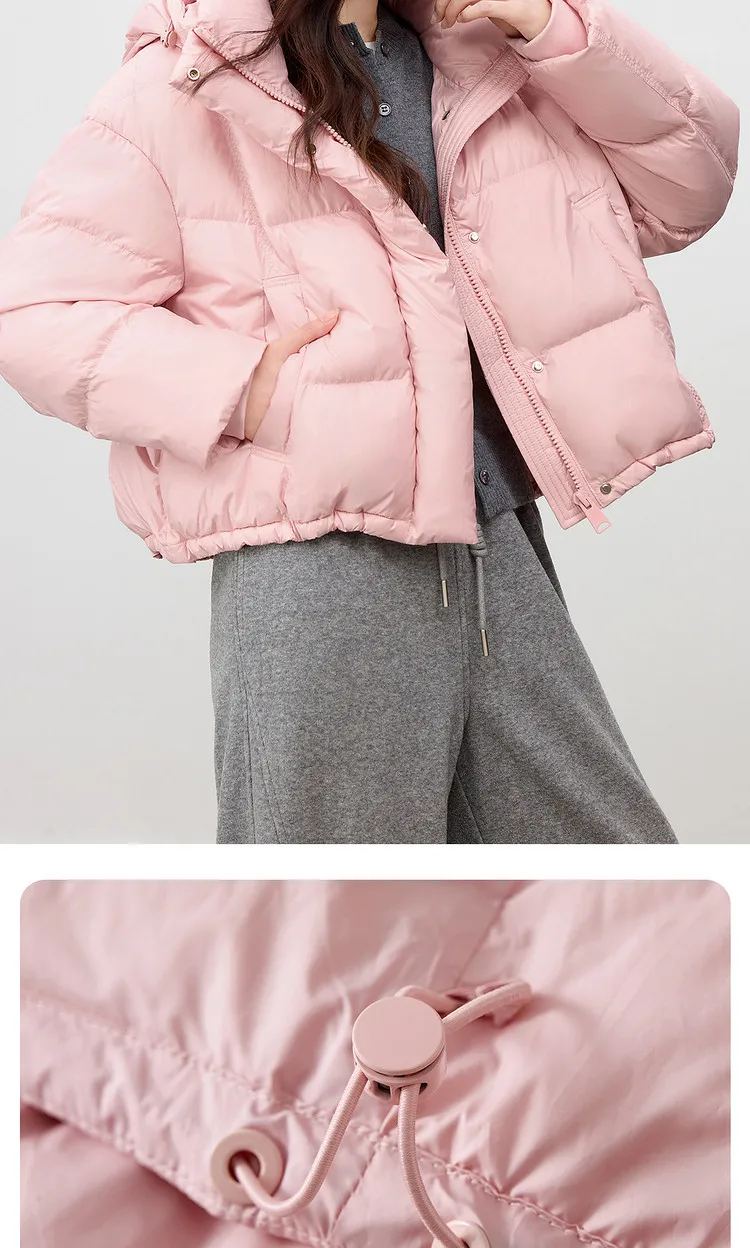 SENTUBILA Women's Winter Down Jacket 90% White Duck Down Puffy Puffer 2026 Winter Petite Bubble Coat Warm Outerwear W54YC1771X