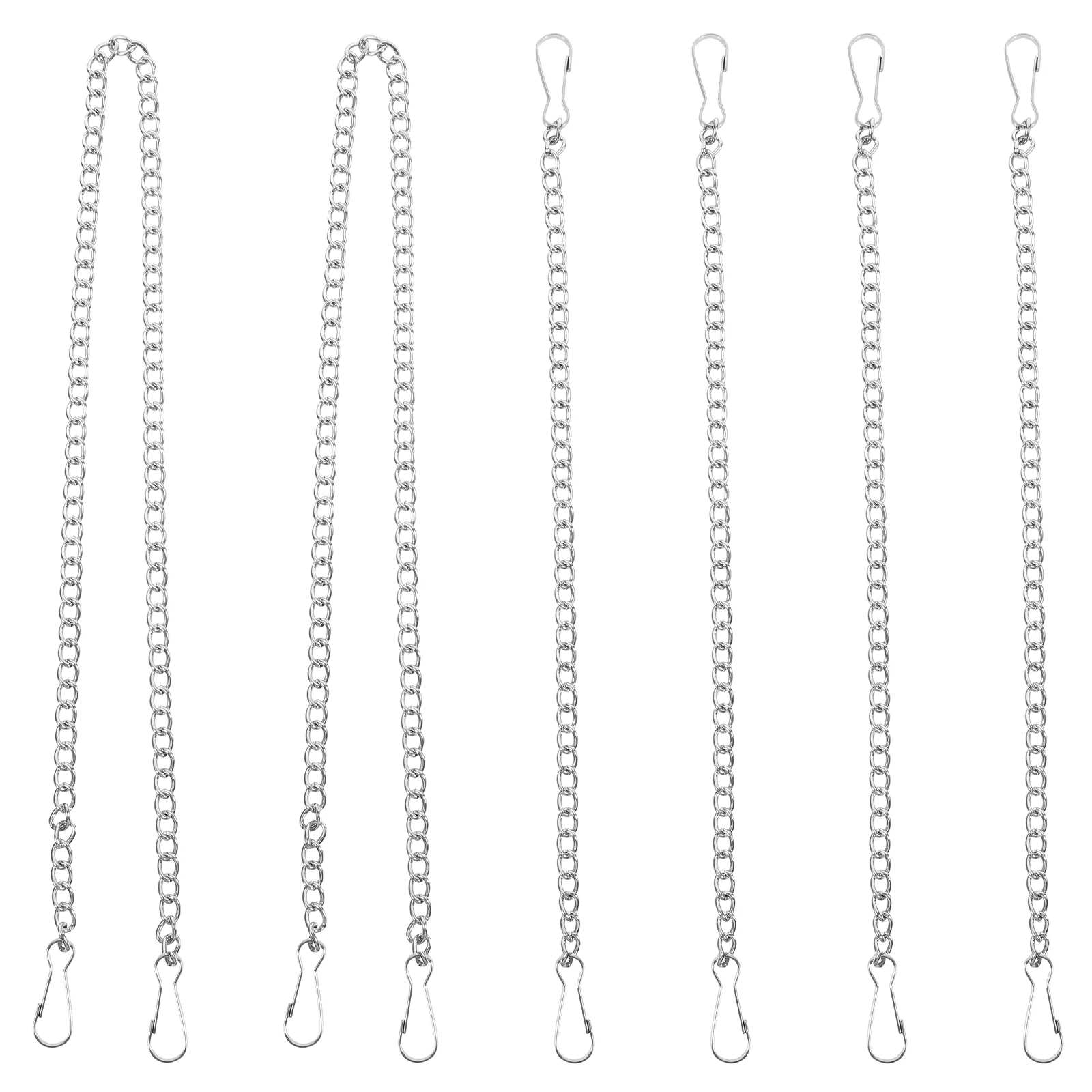 6 Pcs Heavy Duty Picture Hangers Tag Chain Metal Plant Hanging Chains with Hooks Planter for Planters Silver Chalkboards