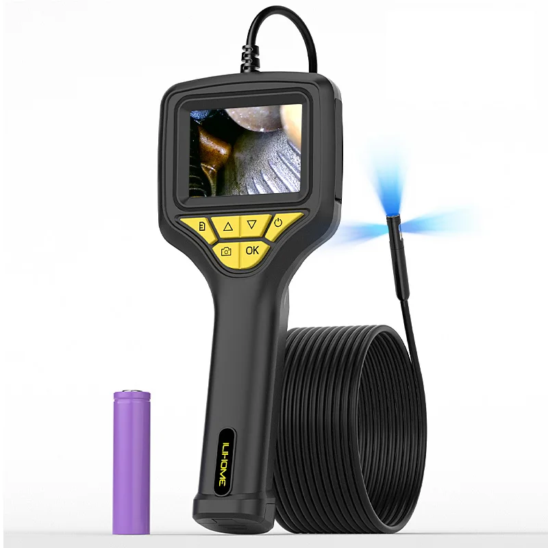 Handheld Endoscope 2.8''IPS Screen Autofocus Camera Single Dual Triple Lens Car Inspection Borescope Removable Battery TakePhoto