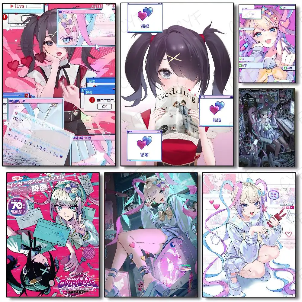 N-Needy Streamer Overload-MT Beautiful Game Poster Art painting poster with prints Home bedroom living room decoration gift