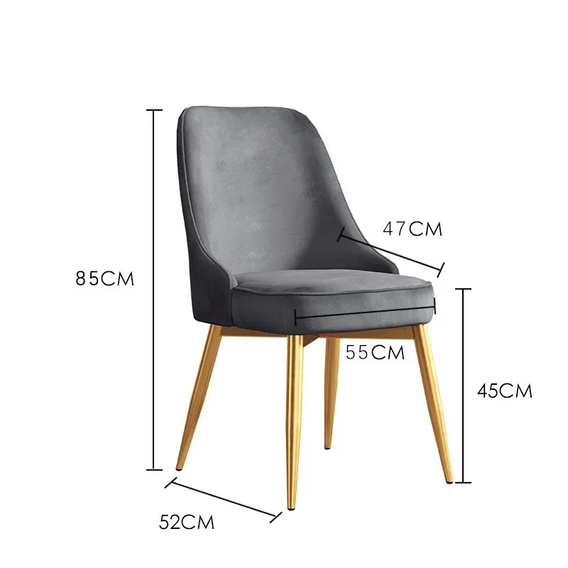 Mesas y sillas de negociación de restaurante de hotel de tela minimalista de lujo ligero, sillas traseras nórdicas de madera maciza para el hogar