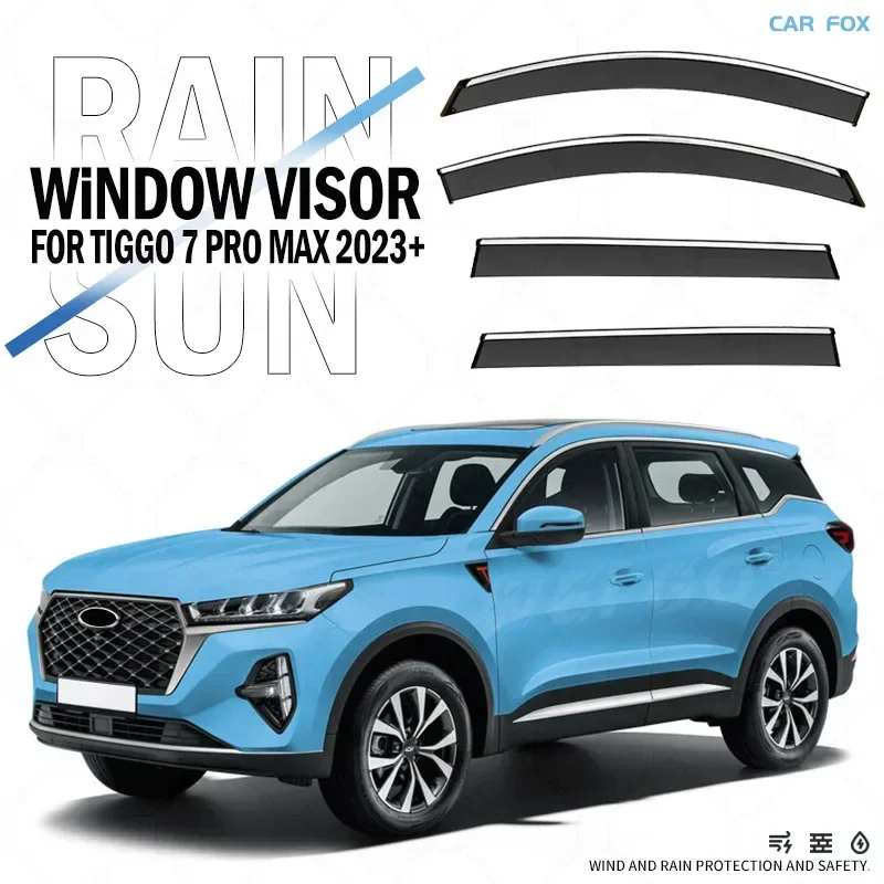Fit for CHERY Tiggo 7 PRO MAX Window visor Car Sun Rain Guard Vent Shade Deflector Wind Weathershield Moulding Trim Accessories