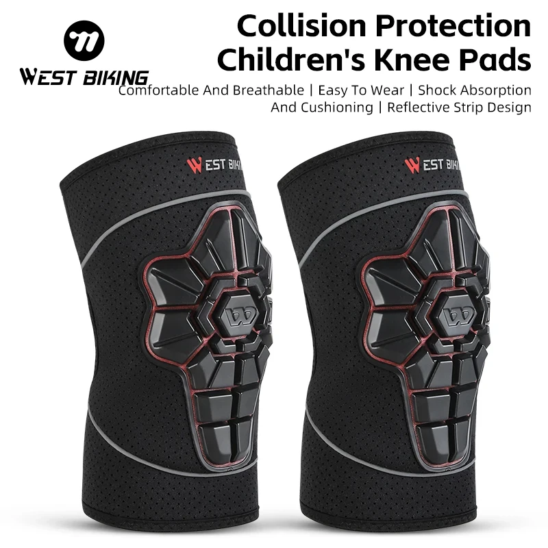 WEST BIKING Children's Knee Pads Collision Protection Comfortable Breathable Knee Pads Outdoor Sports Shock Absorption Protector