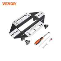 VEVOR Door Hinge Jig Aluminum Alloy Woodworking Hole Opener Slotting Locator Wooden Door Hinge Hole Guide Hinge Template Jig