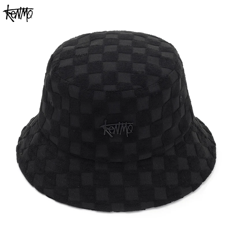 

Панама с металлическим логотипом KENMO и рисунком рыбацкой кепки, простая и модная, модная в стиле ретро, шляпа в винтажном стиле