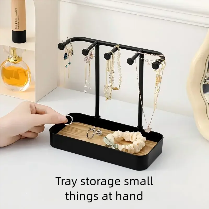 1 قطعة مجوهرات الأزياء رف شاشة أقراط القلائد حلقة سوار مجوهرات تخزين الرف طبقة واحدة أسود أبيض صندوق تخزين #1