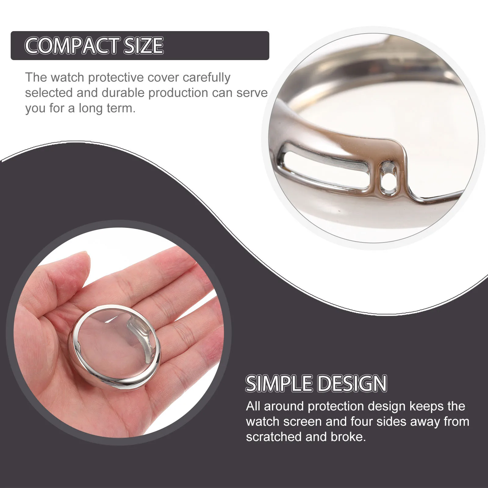 

Covers Watch Portable Cases Reusable Delicate Protector Protective Replaceable Screen