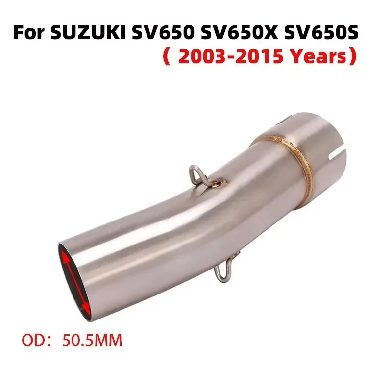 Motorcycle Exhaust Escape Muffler Modified Mid Link Pipe Connecting 51mm Slip On For SUZUKI SV650 SV 650 SV650X 2003 - 2015 view 6