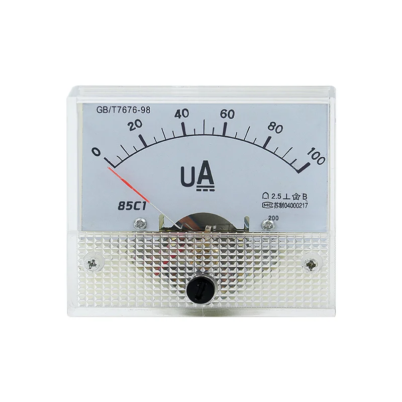 85C1-uA Ammeter DC Milliammeter Microammeter 50uA 100uA 200uA 300uA 500uA Ampere Meter