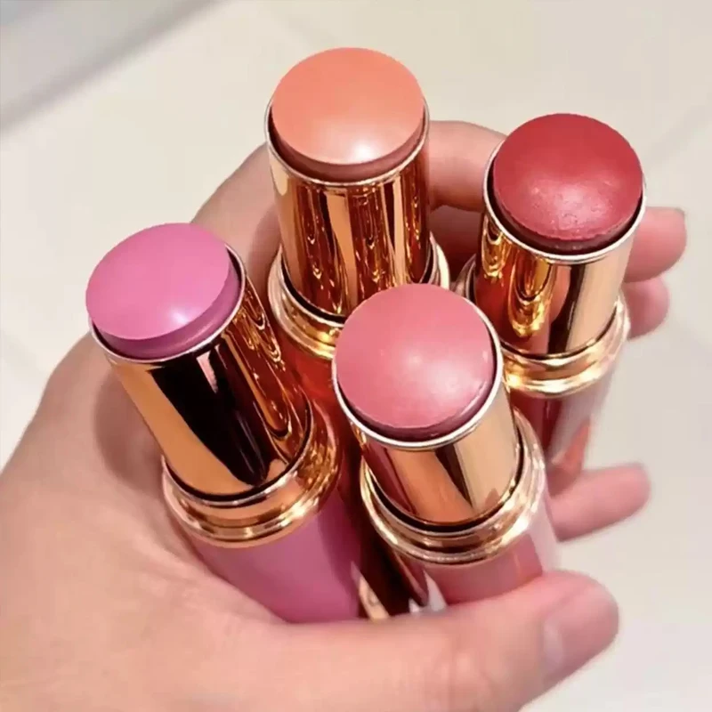 CT New Arrival Lip Cheek Blush Stick 9ml Heart Blush Luminous Glow Primer Stick Compact Powder Setting Spray Eyeshadow Palette