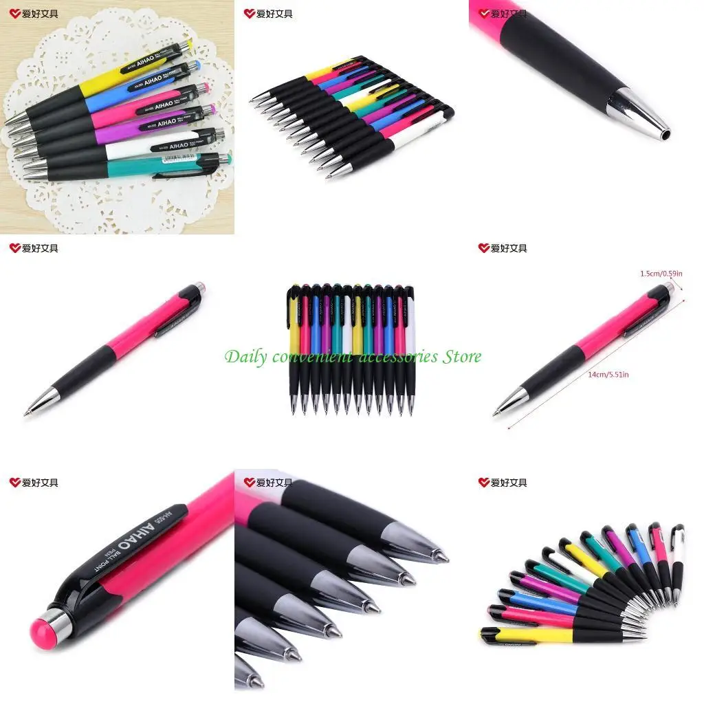 

97qb 12pcs 0,7 мм шариковые ручки шарики Blue Office School Supports Supply Stactoryeres