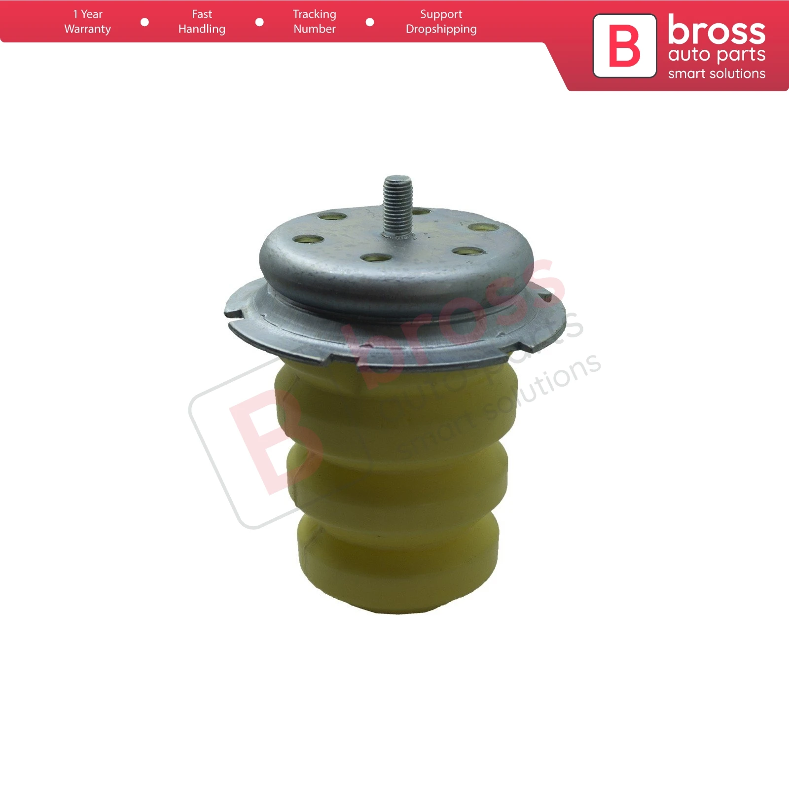 Bross Auto Parts BSP912 Rear Suspension Leaf Spring Bump Stop 516688, 1351266080, 5166.88 for Ducato Jumper Boxer Relay 2006-On