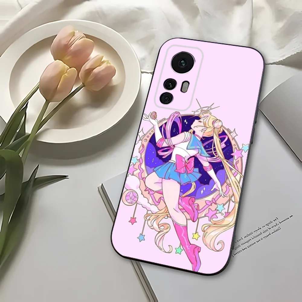 S-Sailor Mmoon Phone Case For Xiaomi 11 Redmi Note 11 5G 8T 9A 9 10T Note8Pro Note9 12SUltra Black Case