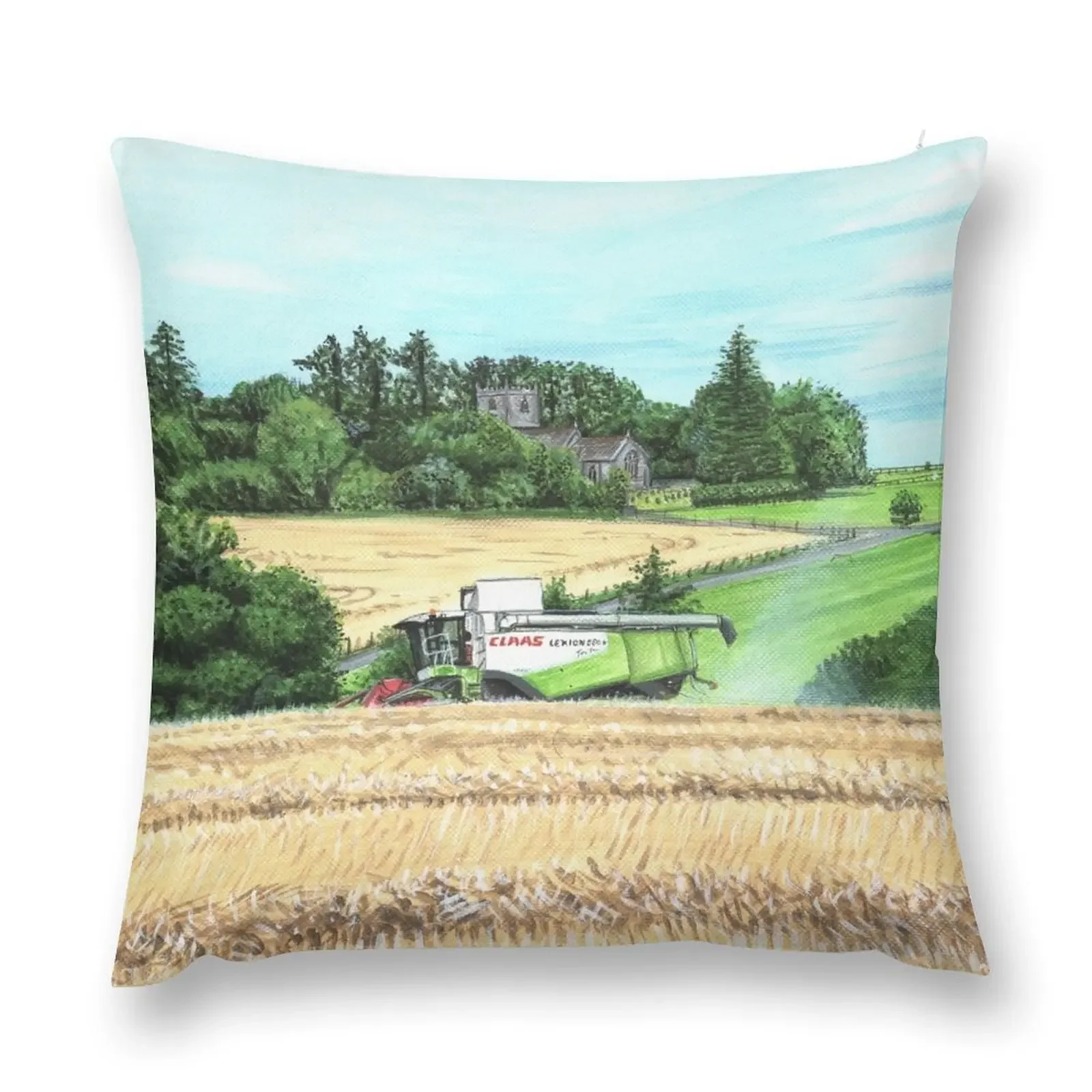 

Combine Hartvester at Work Throw Pillow Anime Throw Pillow pillow