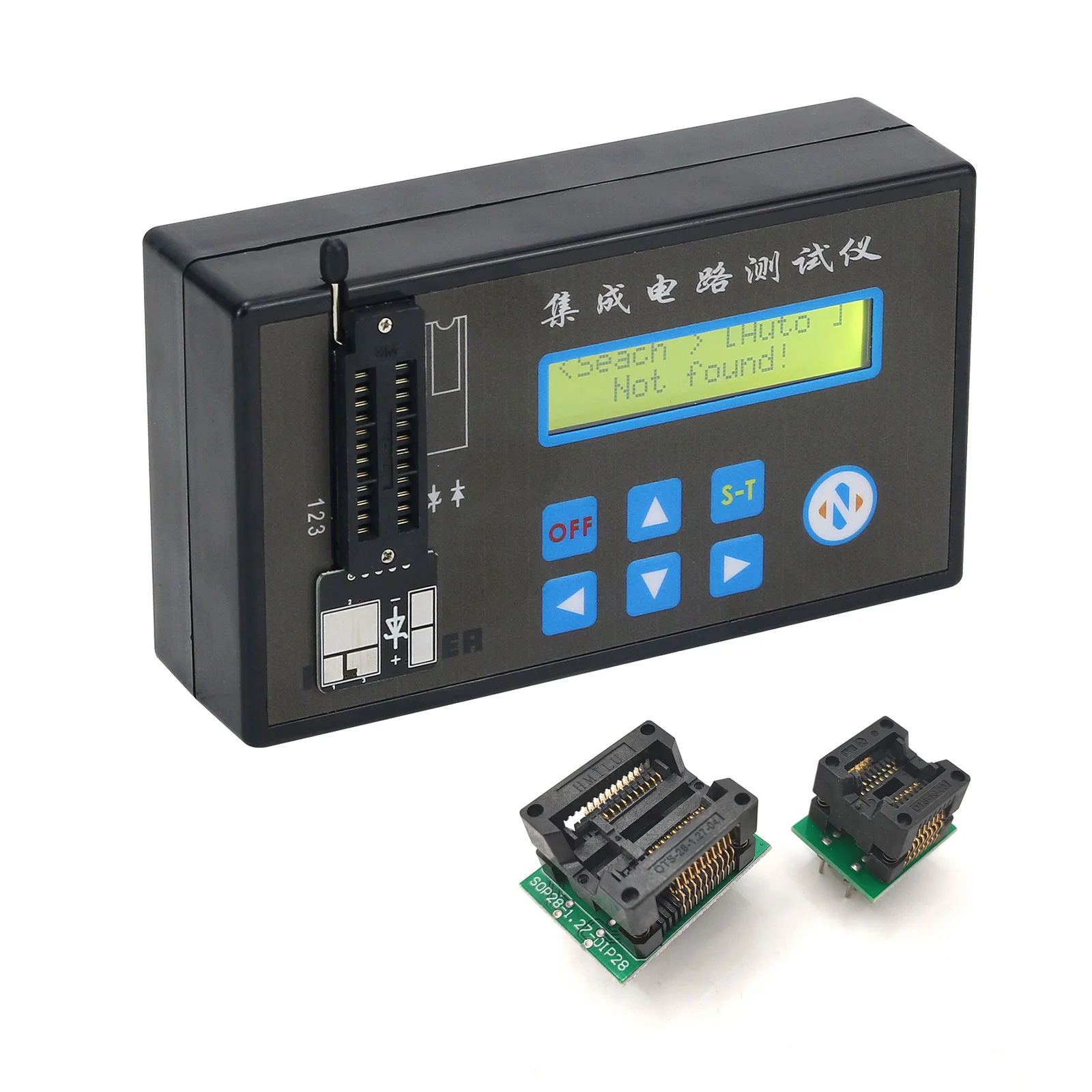 Integrated Circuit Tester Digital IC Tester with Sockets for Logic Chip Optocoupler Diode Transistor