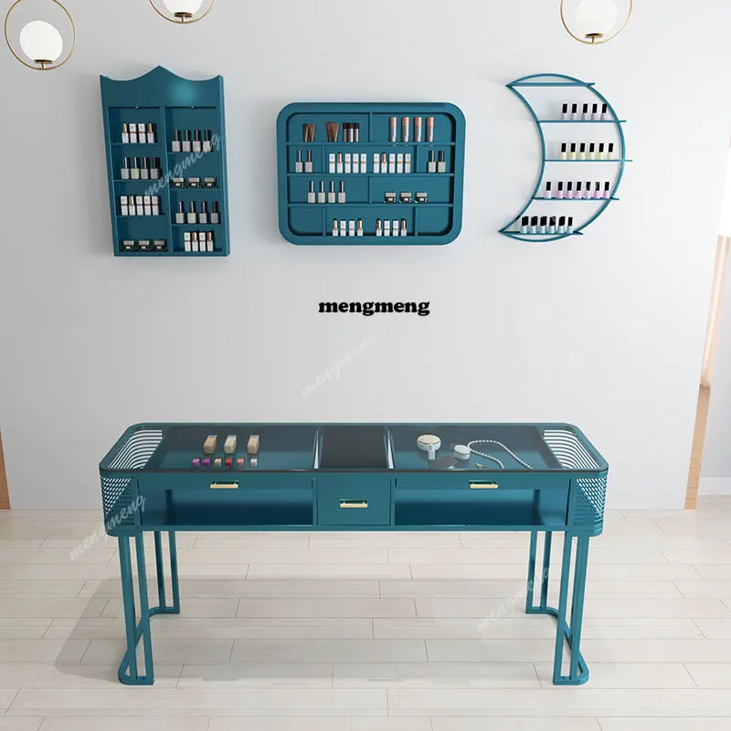 Single Double Triple High-end Nail Table Modern Simple New Luxury Marble Nail Table  And Chairs Set