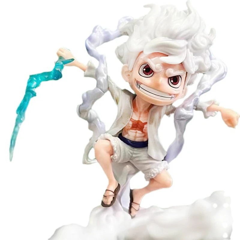 16Anime Een Stuk Handgemaakte Zonnegod Nika Luffy Pop Computer Desktop Case Kleine Ornament Standbeeld PVC Collectie Ornament Model