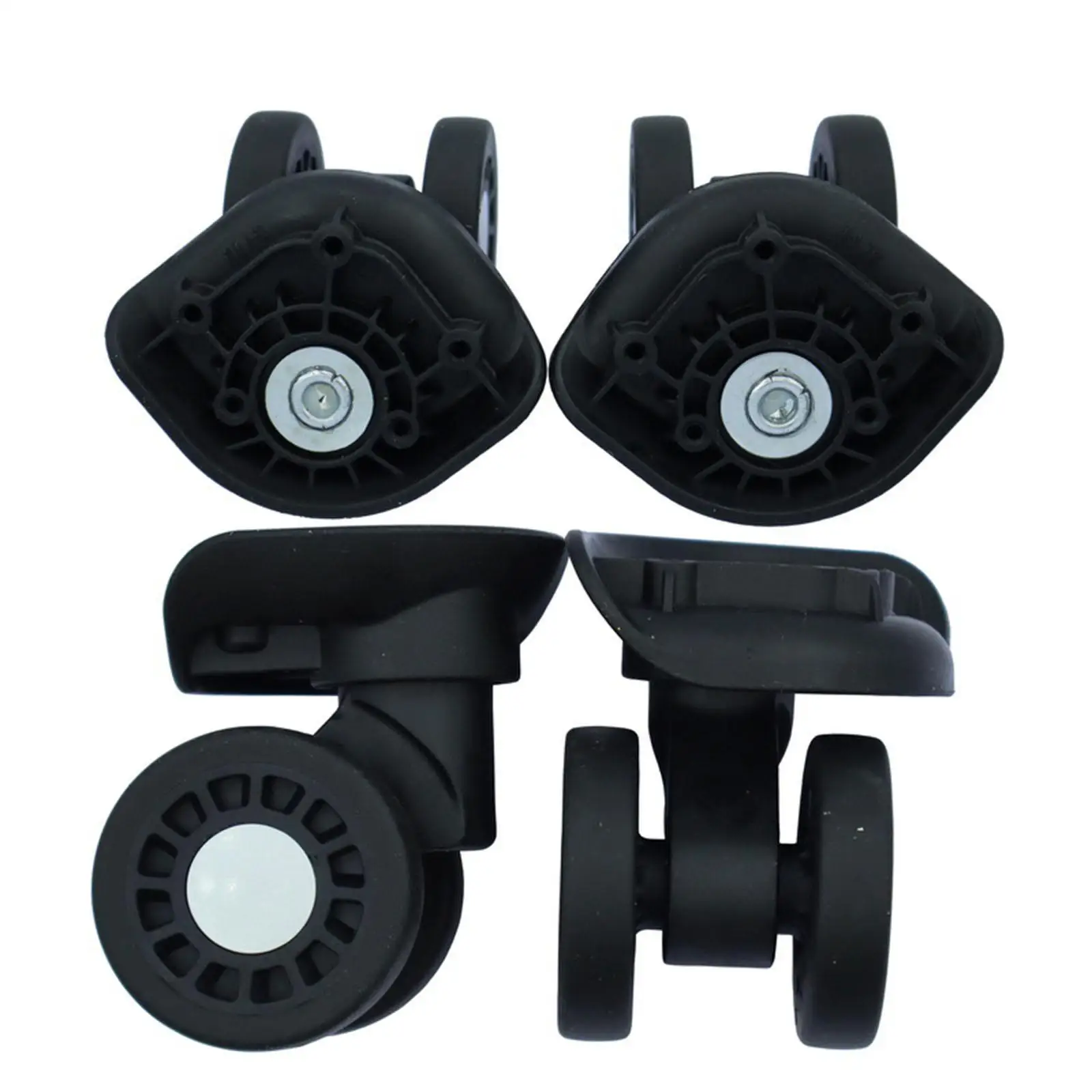 2Pcs Luggage Wheels Double Row Sturdy for Travel Box Load Bearing Low Noise Suitcase Casters Trolley Case Wheels Repair Parts