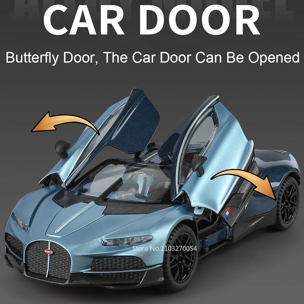 1:24 توربيون ألعاب أتلانتيك سيارات سبيكة دييكاست نموذج أبواب مفتوحة مع ضوء الصوت التراجع نماذج مصغرة عنصر قابل للجمع