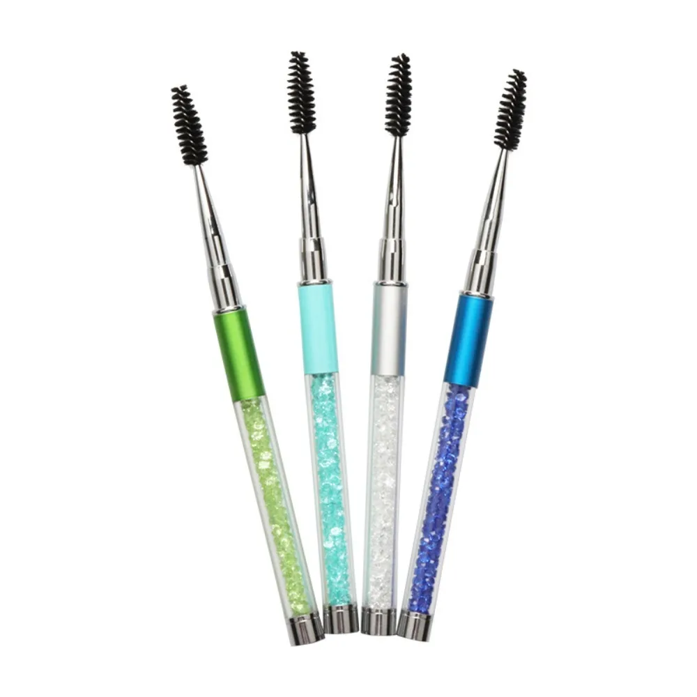 Einstellbare Radian Pfropfen Mascara Pinsel mit Kappe Runde Kamm Zähne Rohr Wimpern Pinsel Klar Wiederverwendbare Rohr Wimpern Pinsel Kamm