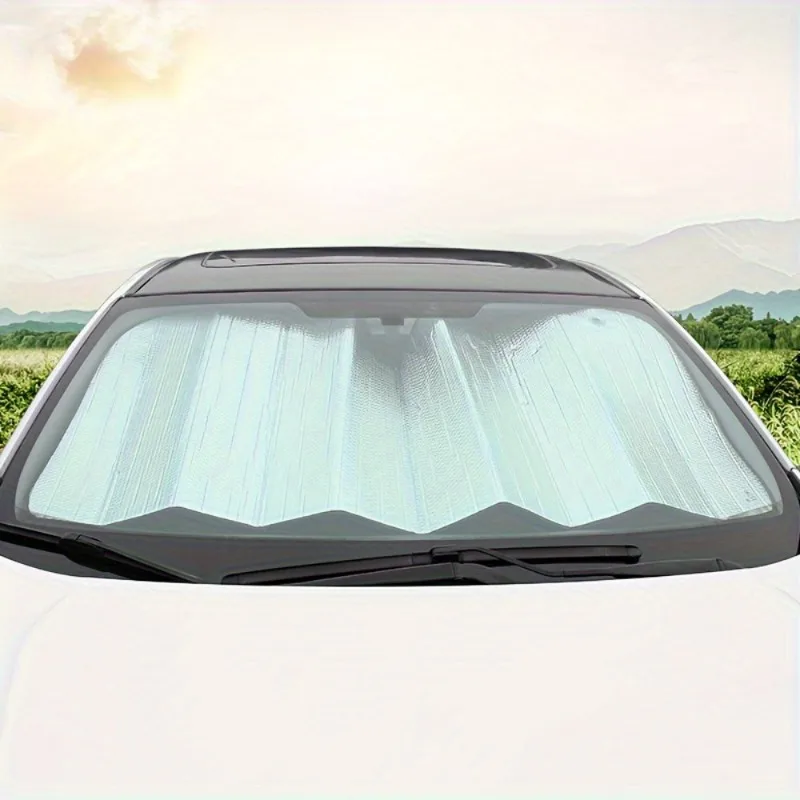

All-Season Front Windshield Car Sun Shade (2PCS) - Sunlight Protection & Heat Insulation, Durable Plastic & Easy to Fold