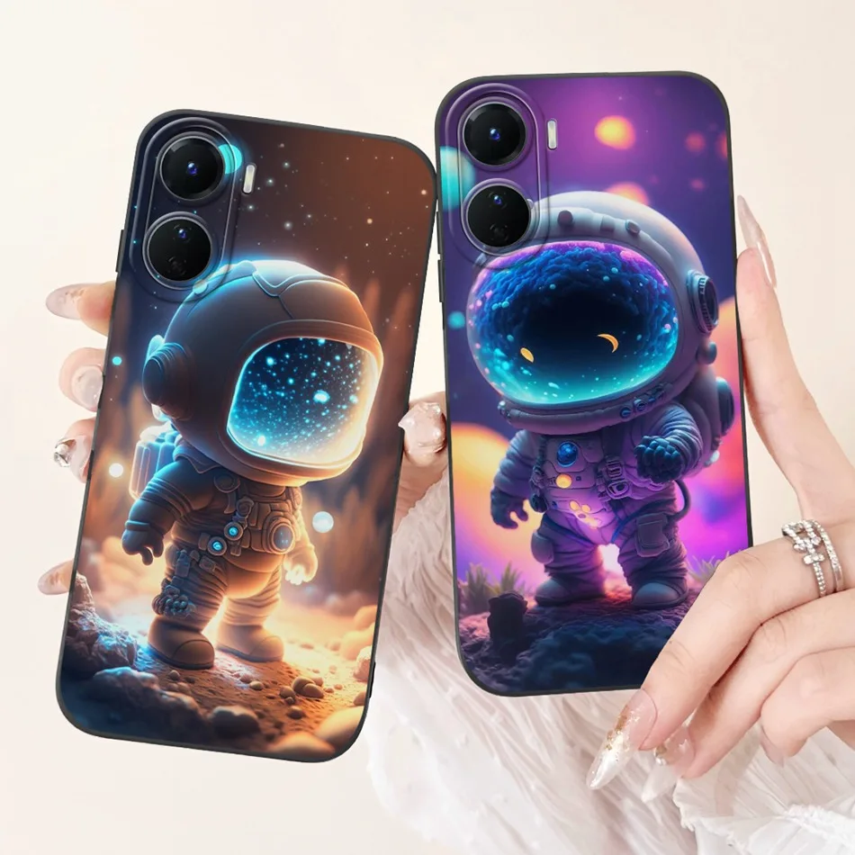 For Vivo Y16 Case Vivo Y56 VivoY16 4G V2204 V2214 V2225 Cute Panda Rabbit Cartoon Soft Silicone Lens Protective Phone Cases