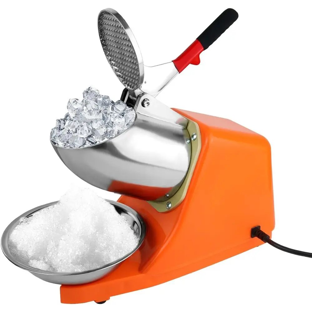 

Electric Ice Crusher with Dual Blades,300W Electric Ice Shaver hine (176lbs/80kg Per Hour,2200rpm) with Cover and Bowl 110V Elec