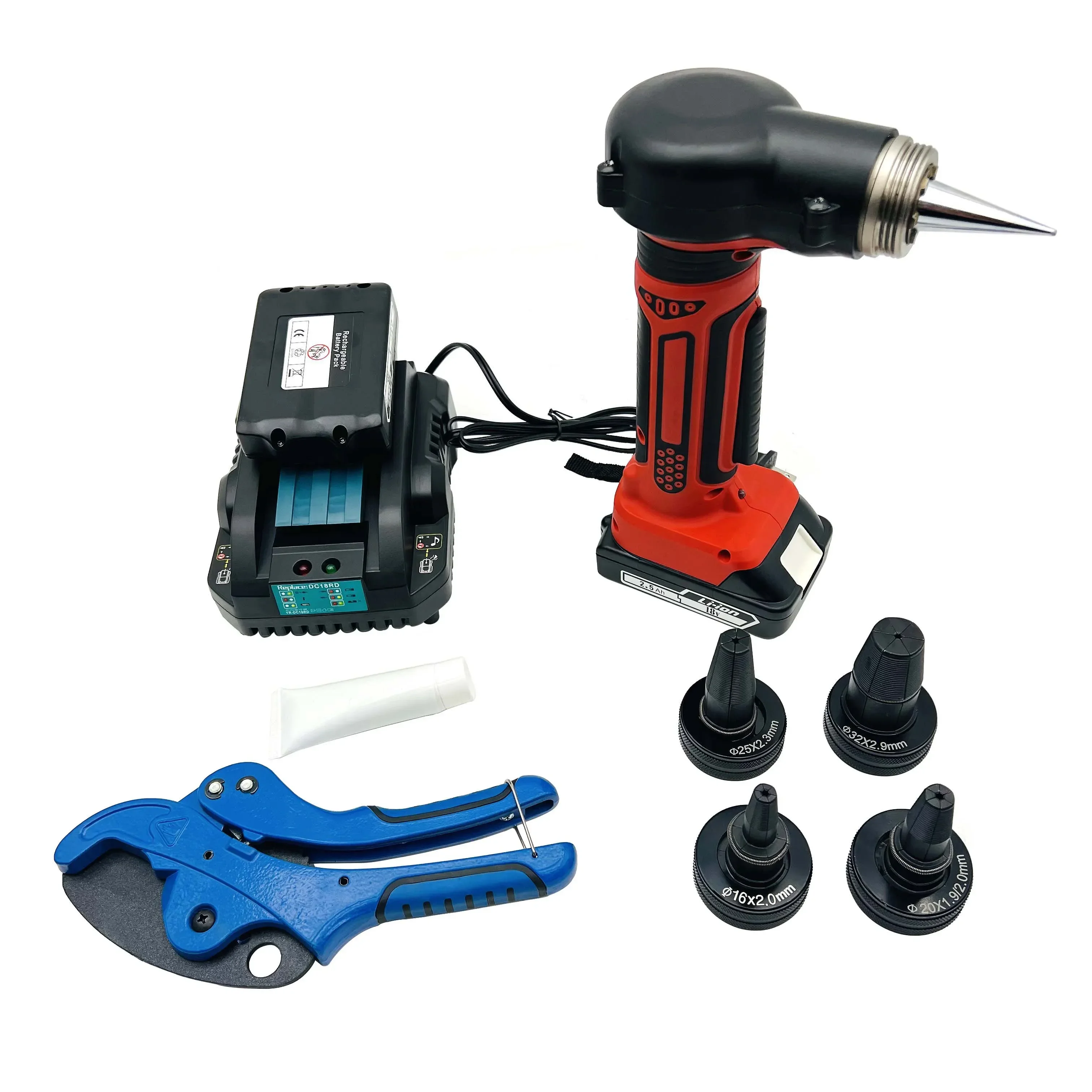 

AQ Cordless For Uponor PEX Pipe Tube Expander 16,20,25,32mm Uponor PEX Wireless Pipe Extension Battery ProPEX Expansion Tool