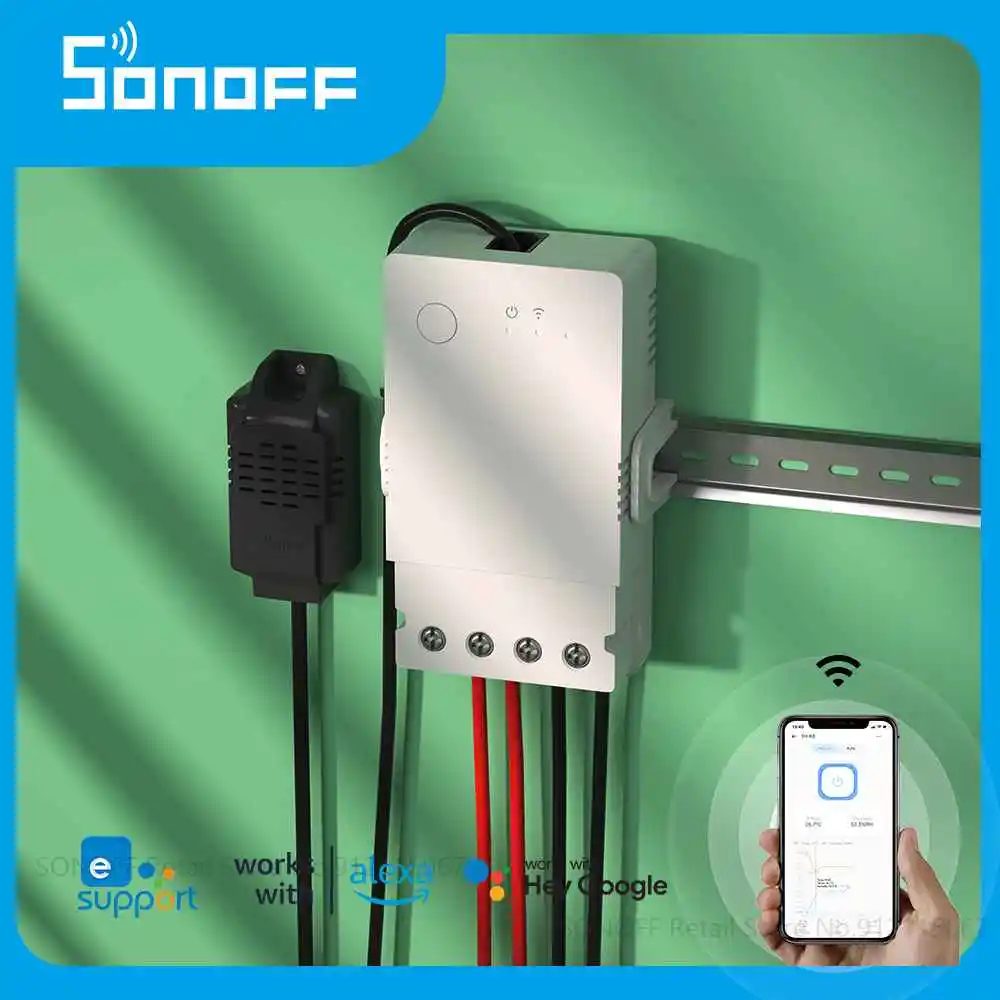 SONOFF TH Origin 16 20A Wifi Switch Temperature Humidity Monitor Remote Controller Smart Home Scene for Alexa Google Assistant