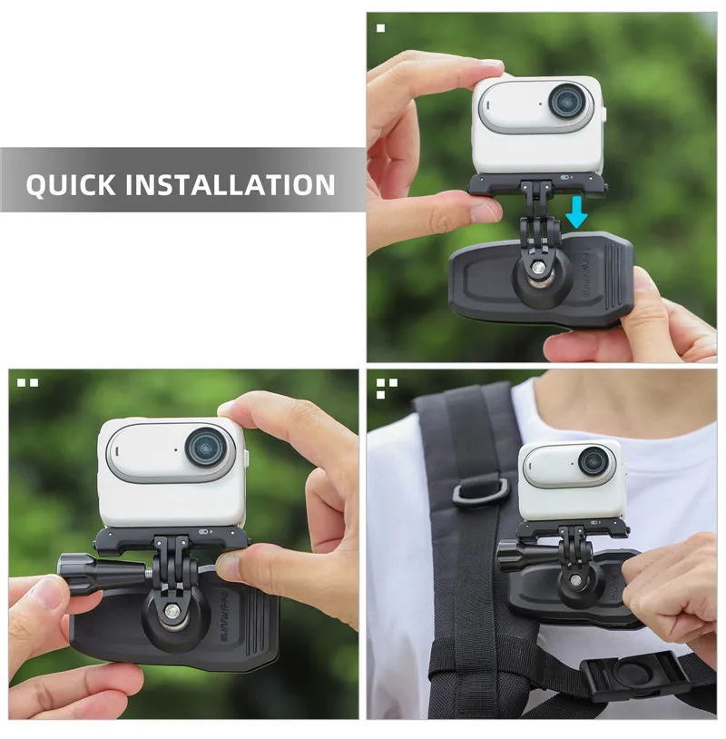 Magnetische Action-Kamera, 360-Grad-Dreh-Hut-Gürtel, Rucksack-Clip-Klemmhalterung für DJL OSMO Action 6 5 Pro 4 Go Pro 13 12 11 10 9 – Detail 14