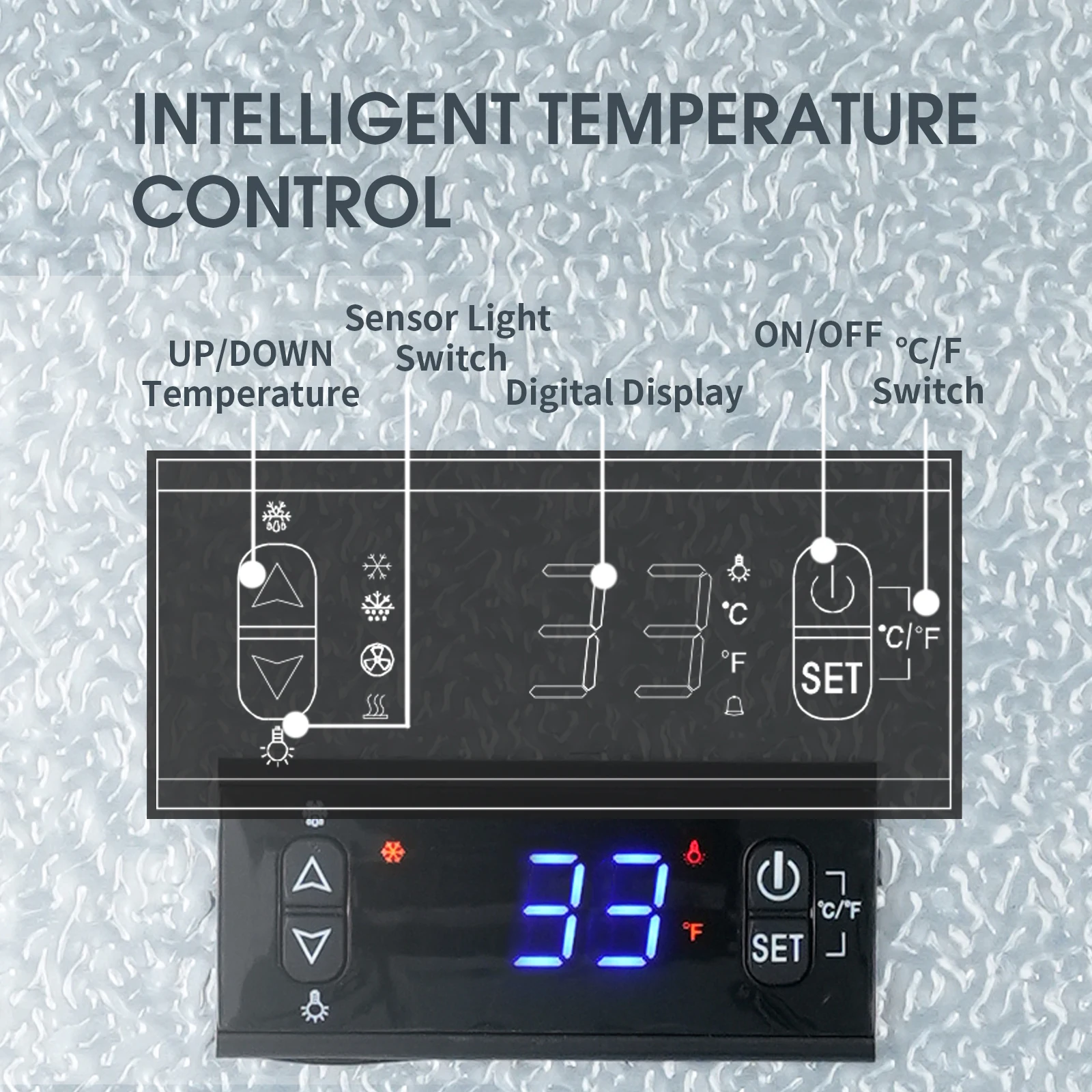 HCK 24 Inch Beverage Refrigerator, 180 Can Under Counter Fridge with Glass Door and Stainless Steel Body, Built-in or Freestandi